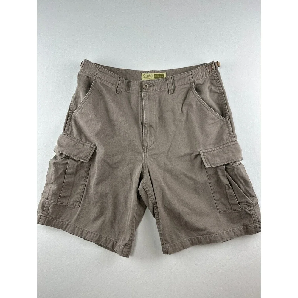 Cabela's Cargo Shorts Mens 34 Brown Outdoors Heavyweight Cotton Twill Gorpcore